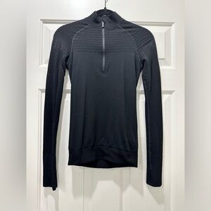Lululemon Athletica Black Ribbed Knit Fabric